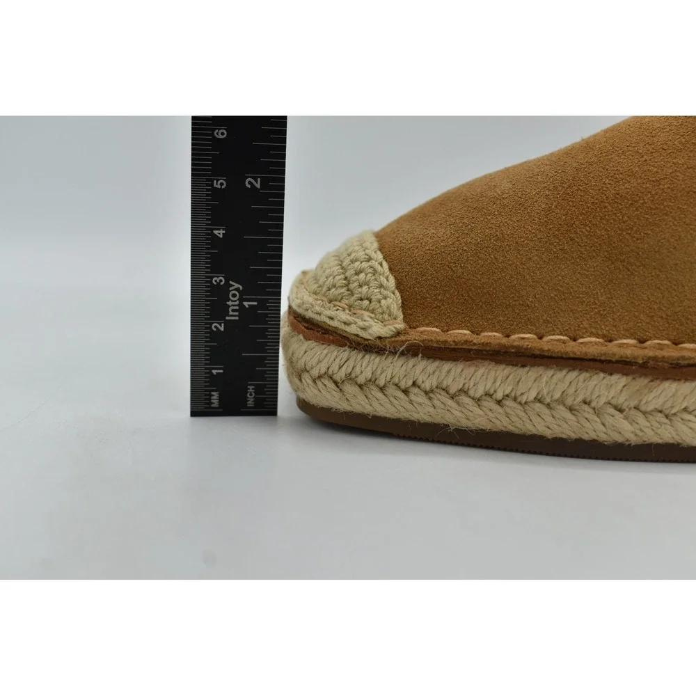Blondo Hiliana Espadrille Sandals Womens 7.5 Tan Suede Water Resistant Platform